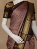 Light Purple Small Checks Woven Pure Kanchipuram Silk Saree - Diadem