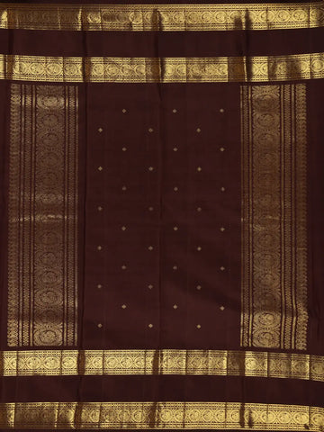 Light Purple Small Checks Woven Pure Kanchipuram Silk Saree - Diadem