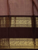 Light Purple Small Checks Woven Pure Kanchipuram Silk Saree - Diadem