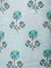 Light Blue Floral Designed Cotton Salwar Suit - Diadem