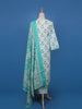Light Blue Floral Designed Cotton Salwar Suit - Diadem