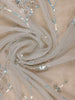 Light Blue Floral Motif Sequin Designed Organza Designer Saree - Diadem