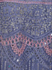 Light Blue Mirror Embroidered Net Lehenga Set - Diadem