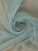 Light Blue Sequin Floral Designed Net Saree - Diadem
