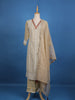Light Brown Floral Designed Cotton Salwar Suit - Diadem