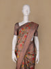 Light Copper Floral Designed Soft Silk Saree - Diadem
