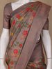 Light Copper Floral Designed Soft Silk Saree - Diadem