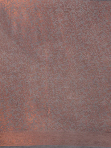 Light Copper Floral Designed Soft Silk Saree - Diadem
