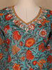 Light Green Floral Designed Cotton Salwar Suit - Diadem