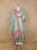 Light Green Floral Print Design Salwar Suit - Diadem