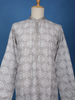 Light Grey Geometric Embroidered Kurta with Sequin Detailing - Diadem