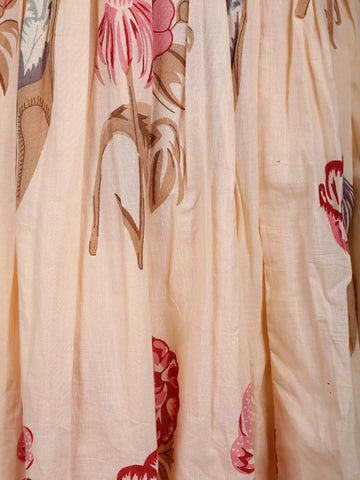 Light Peach Floral Designed Cotton Salwar Suit - Diadem