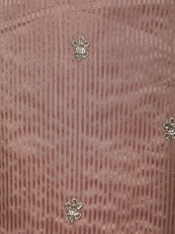 Light Peach Floral Designed Georgette Salwar Suit - Diadem