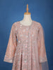 Light Peach Floral Designed Net Salwar Suit - Diadem