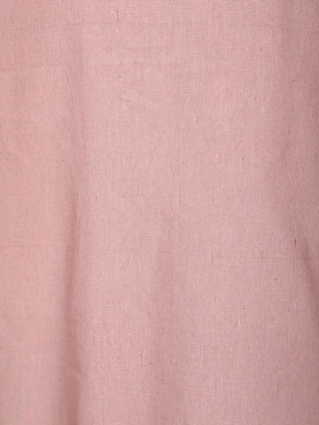 Light Pink Floral Designed Cotton Kurti - Diadem