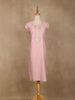 Light Pink Floral Designed Cotton Kurti - Diadem