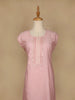 Light Pink Floral Designed Cotton Kurti - Diadem