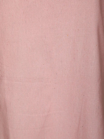 Light Pink Floral Designed Cotton Kurti - Diadem