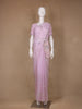 Light Pink Floral Motif Sequin Designed Organza Designer Saree - Diadem