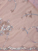 Light Pink Floral Motif Sequin Designed Organza Designer Saree - Diadem