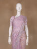 Light Purple Floral Designed Organza Designer Saree - Diadem