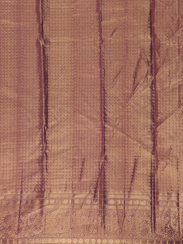 Light Purple Floral Woven Motifs Pure Kanchipuram Silk Saree - Diadem