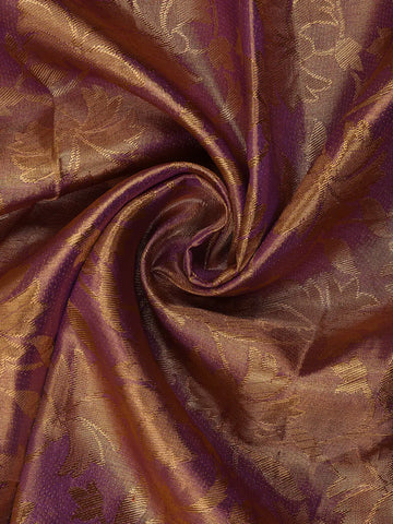 Light Purple Floral Woven Motifs Pure Kanchipuram Silk Saree - Diadem