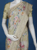 Light Yellow Floral Designed Chiffon Saree - Diadem