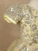 Light Yellow Floral Designed Party Gown for Girls - Diadem