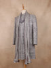 Lilac Grey Floral And Paisley Embroidery Net Sherwani Suit