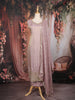 Lilac Sequins Embroidered Tissue Silk Suit with Dupatta