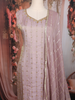 Lilac Sequins Embroidered Tissue Silk Suit with Dupatta