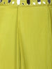 Lime Green Mirror Embroidered Crepe Skirt Top - Diadem
