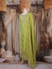 Lime Green Zari Embroidered Design Tissue Silk Palazzo Suit