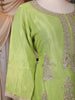 Lime Green Zari Embroidered Design Tissue Silk Palazzo Suit