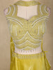 Lime Yellow Heavy Bead Embroidery Organza Lehenga Suit - Diadem
