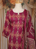 Magenta Geometric Printed Cotton Salwar Suit with Matching Dupatta