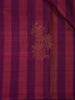 Magenta Purple Striped Woven Pure Kanchipuram Silk Saree - Diadem