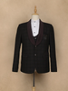 Maroon Checked Design Viscose Men's Suit - Diadem