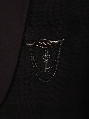 Maroon Checked Design Viscose Men's Suit - Diadem