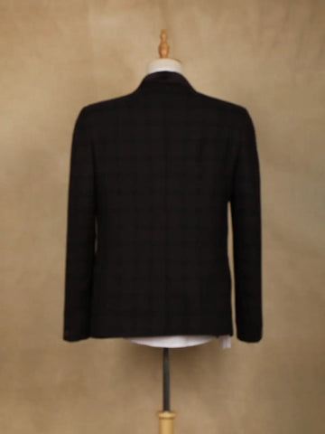 Maroon Checked Design Viscose Men's Suit - Diadem
