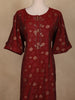 Maroon Dots Design Cotton Kurti