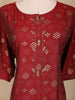 Maroon Dots Design Cotton Kurti