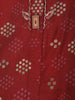 Maroon Dots Design Cotton Kurti