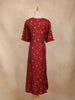 Maroon Dots Design Cotton Kurti