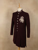 Maroon Embroidered Design Jacquard Indo-Western Sherwani