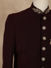 Maroon Embroidered Design Jacquard Indo-Western Sherwani