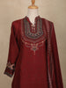 Maroon Floral Butta Design Silk Cotton Salwar Suit