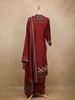 Maroon Floral Butta Design Silk Cotton Salwar Suit