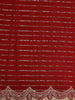 Maroon Small Butta Design katan Banarasi Saree with Embroidered Scalloped Border
